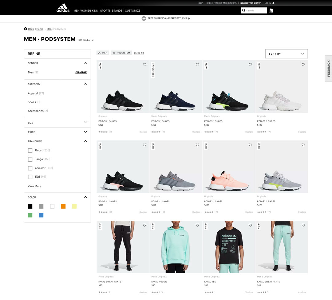 Conversion Optimization on Adidas.com