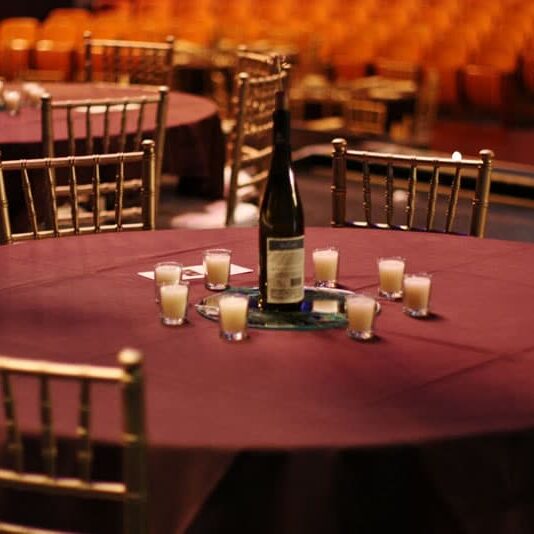 Wedding Table Setting at the Kalamazoo State Theatre